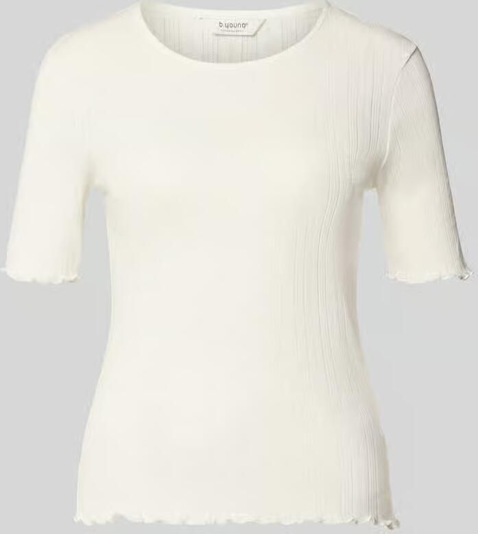 B.Young T-shirt met golvende zoom en ronde hals model 'UNICA'