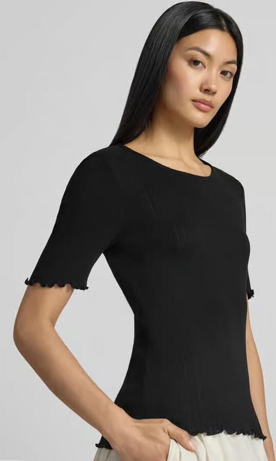 B.Young T-shirt met golvende zoom en ronde hals model 'UNICA' - Foto 2