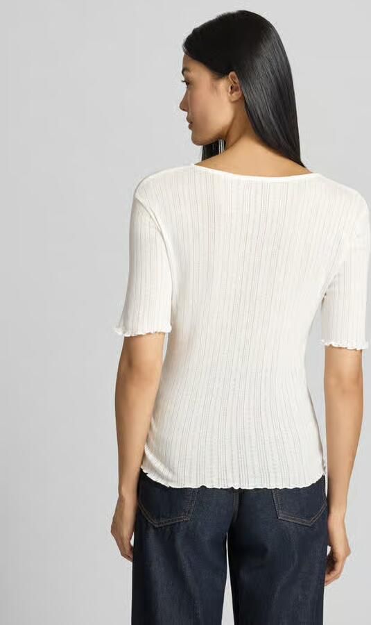 B.Young T-shirt met golvende zoom en ronde hals model 'UNICA' - Foto 3