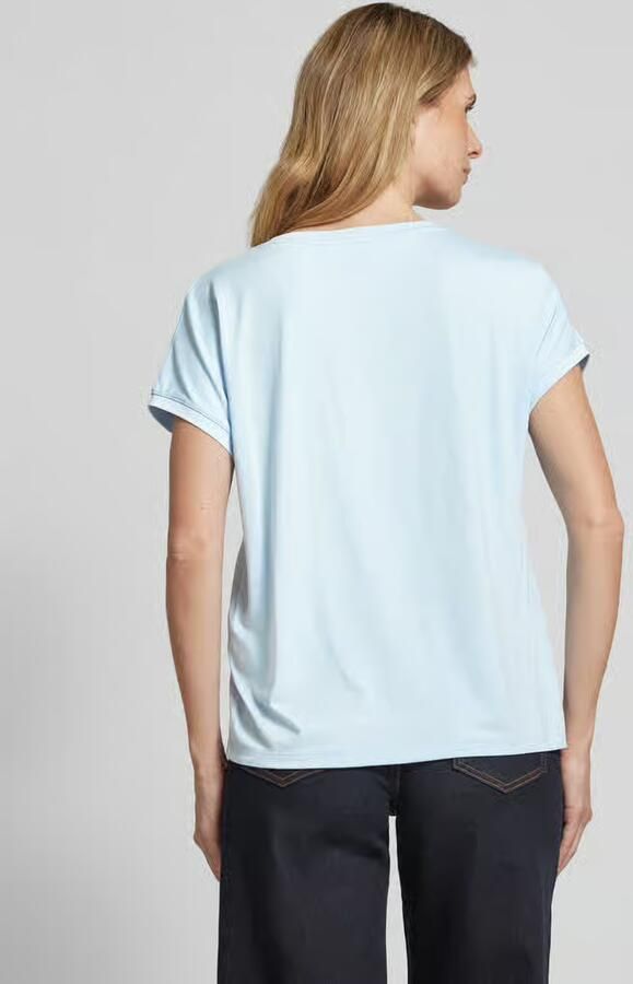 B.Young T-shirt van viscosemix met ronde hals model 'Panyax'