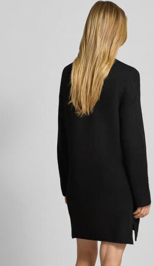 B.Young Gebreide jurk met opstaande kraag model 'Olma'