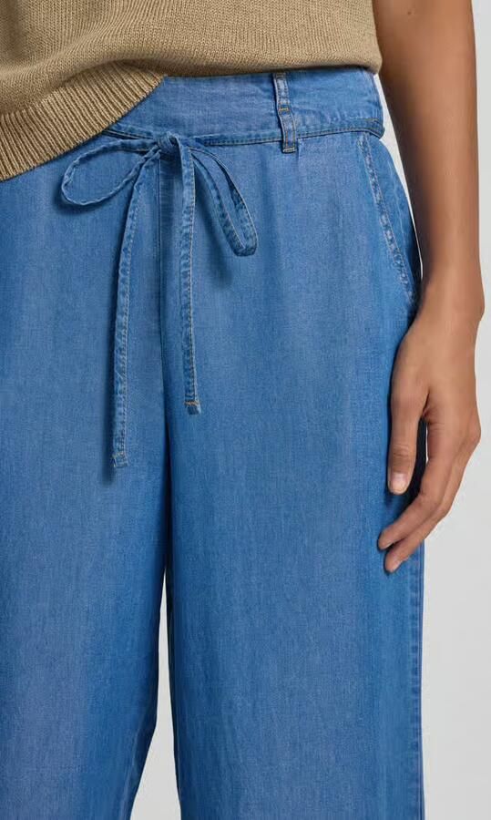 B.Young Wide leg jeans met strikceintuur model 'KOSMO'