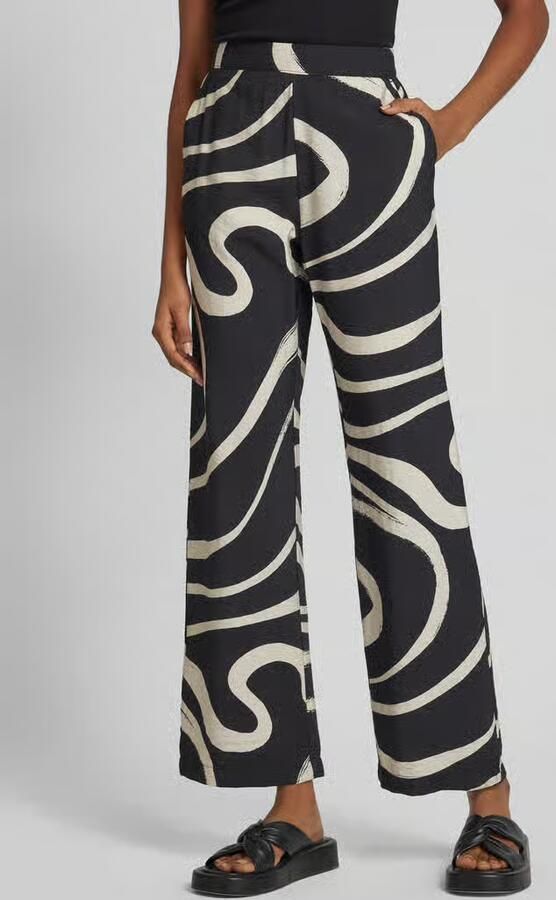 B.Young Wide leg stoffen broek met all-over print model 'Ibine' - Foto 2