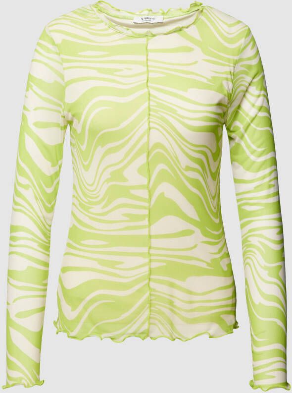 B.Young Shirt met lange mouwen en all-over motief model 'Paloma'
