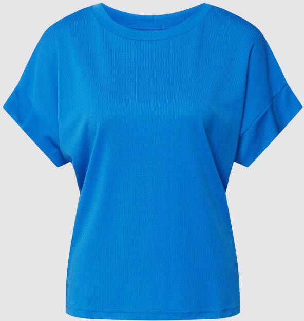 B.Young T-shirt met geribde ronde hals