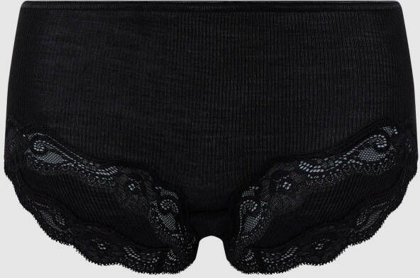 CALIDA Regular cut high waist slip van een mix van merinowol en zijde model 'Richesse Lace'