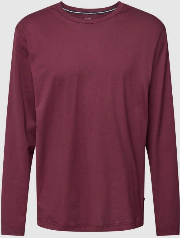 CALIDA Shirt met lange mouwen en geribde ronde hals