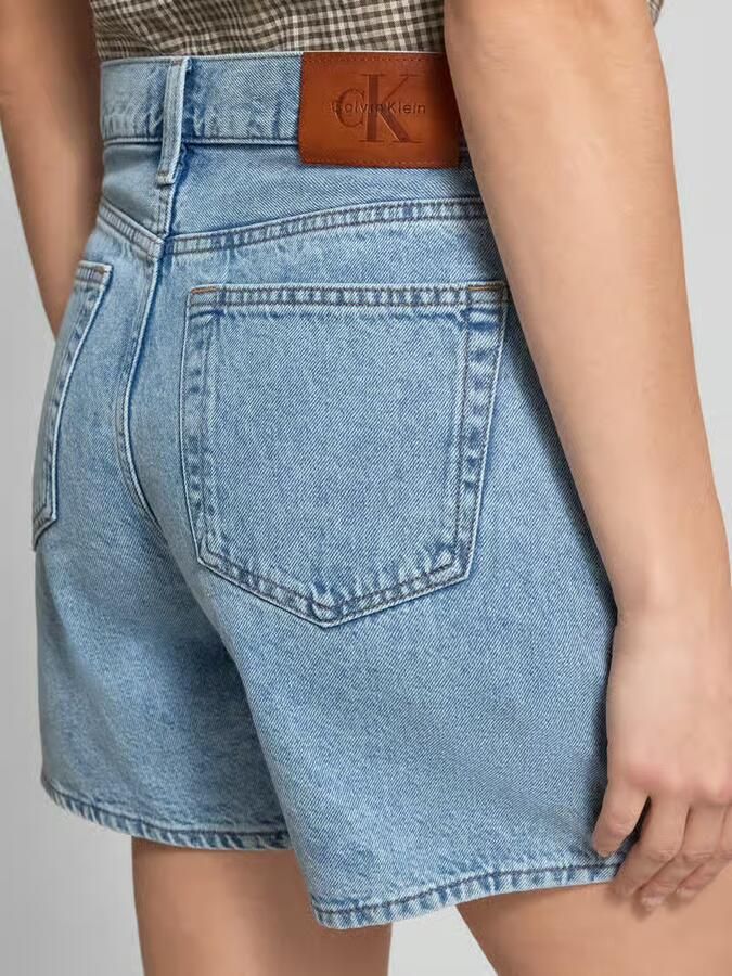 CALVIN KLEIN Dames Jeans Hi Rise A-line Short Coastal Lig Lichtblauw - Foto 5