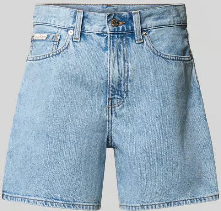 CALVIN KLEIN Dames Jeans Hi Rise A-line Short Coastal Lig Lichtblauw - Foto 6