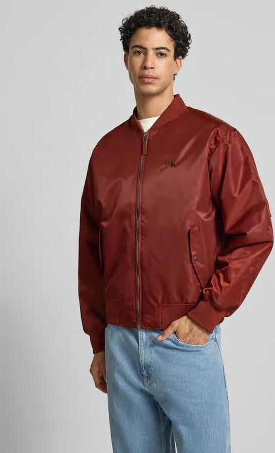 Calvin Klein Jeans Bomberjack met labelstitching - Foto 2