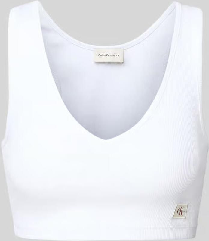 Calvin Klein Jeans Bralette met labelpatch en V-hals - Foto 2