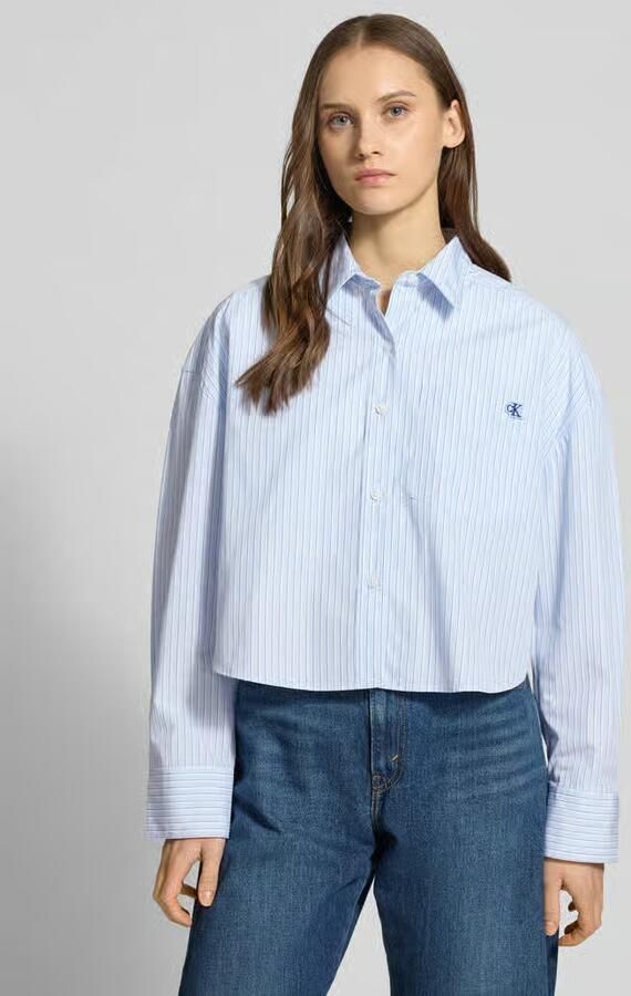 Calvin Klein Jeans Cropped blouse met borstzak en label-stitching - Foto 2