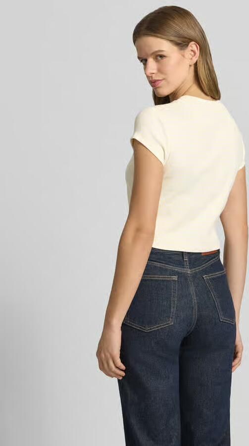 Calvin Klein Jeans Cropped T-shirt met streeppatroon en logo - Foto 4