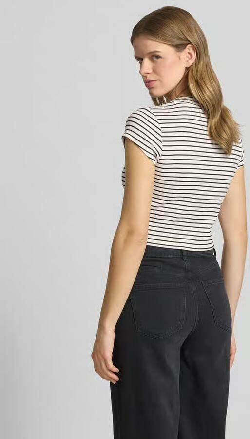 Calvin Klein Jeans Cropped T-shirt met streeppatroon en logo