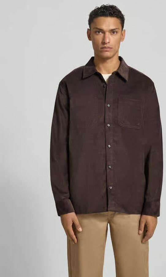 Calvin Klein Jeans Easy fit corduroy overhemd met borstzakken - Foto 2