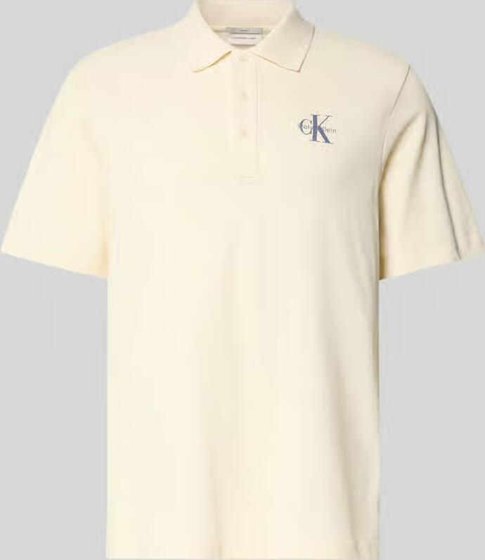 Calvin Klein Jeans Easy fit poloshirt met polokraag