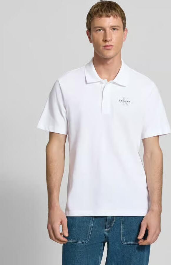 Calvin Klein Jeans Polo Shirt Korte Mouw Monologo Casual - Foto 3