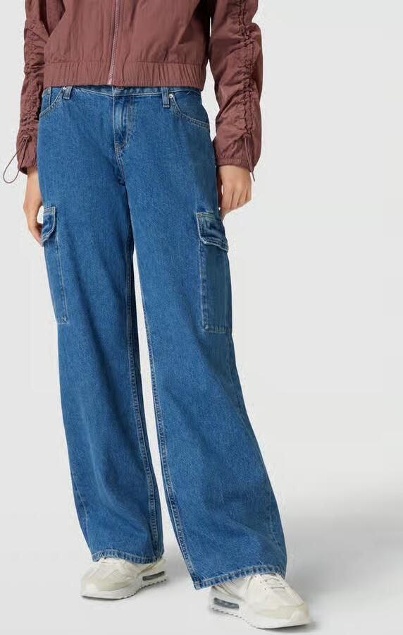 Calvin Klein Jeans Laaghangende Baggy Cargo Jeans voor Dames Blue Dames - Foto 3