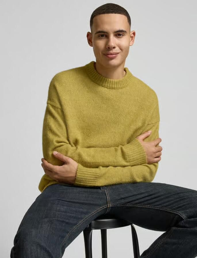 Calvin Klein Jeans Gebreide pullover met extra brede schouders