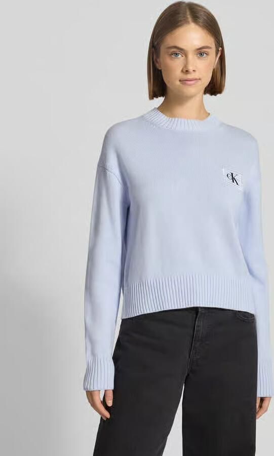 Calvin Klein Jeans Gebreide pullover met labelbadge - Foto 2