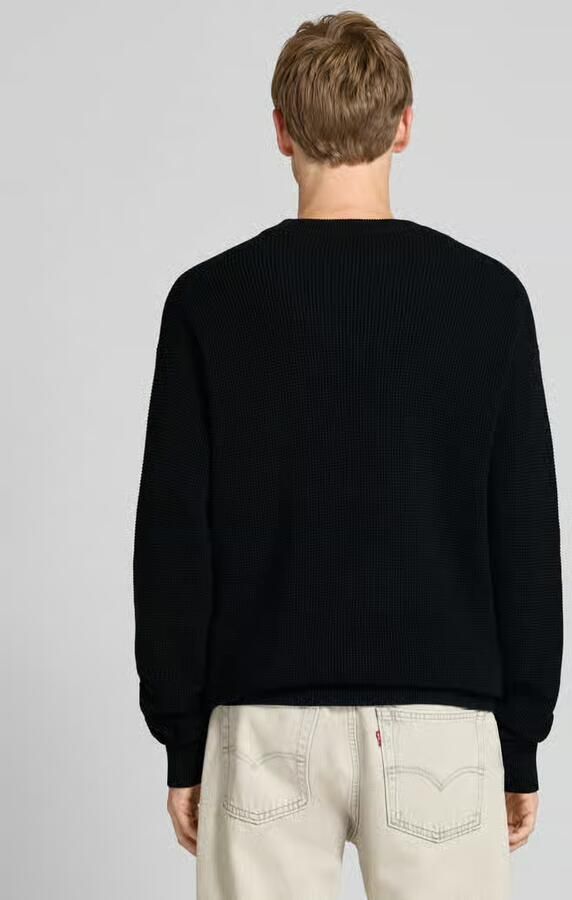 CALVIN KLEIN Heren Truien & Vesten Ls Ez Cotton Waffle Crewnk Swtr 9 Zwart - Foto 12