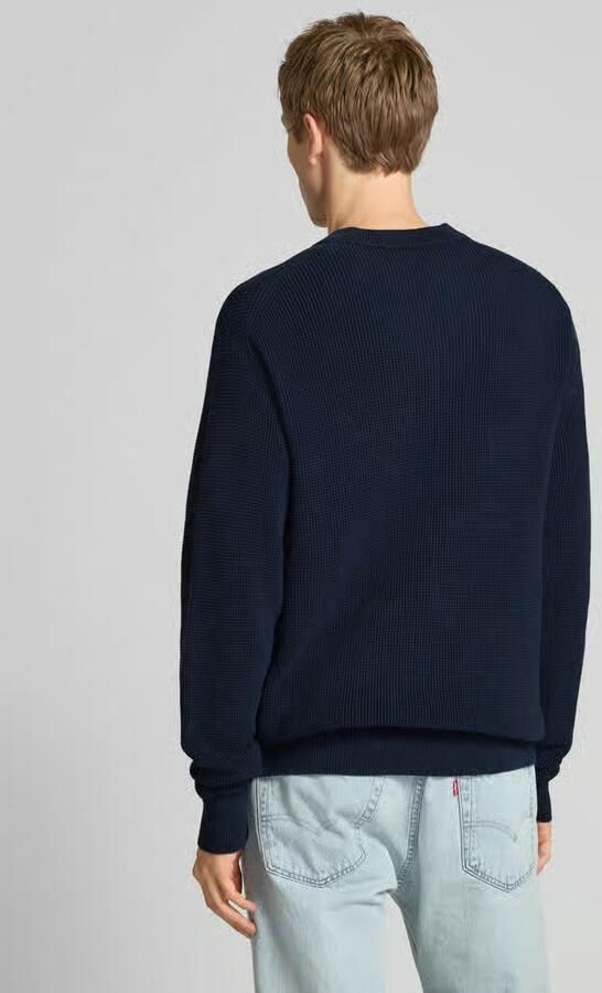 CALVIN KLEIN Heren Truien & Vesten Ls Ez Cotton Waffle Crewnk Swtr 9 Donkerblauw - Foto 5