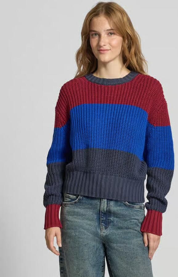 Calvin Klein Jeans Gebreide pullover met ronde hals en streepmotief - Foto 2