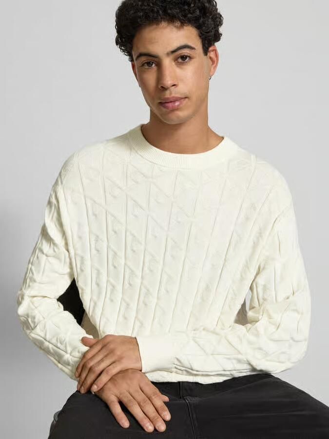 Calvin Klein Jeans Gebreide pullover met ronde hals model 'EASY' - Foto 2