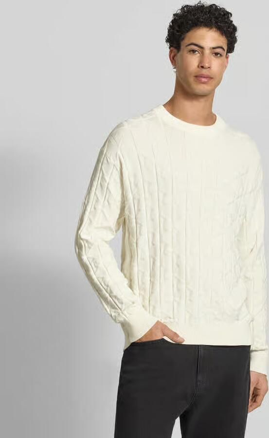 Calvin Klein Jeans Gebreide pullover met ronde hals Model 'EASY' - Foto 3