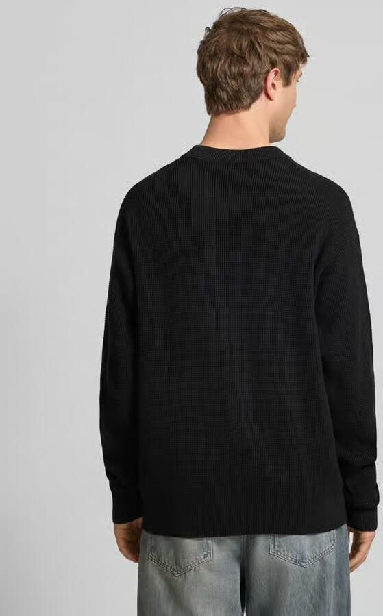 CALVIN KLEIN Heren Truien & Vesten Ls Ez Cotton Waffle Crewnk Swtr 9 Zwart - Foto 14