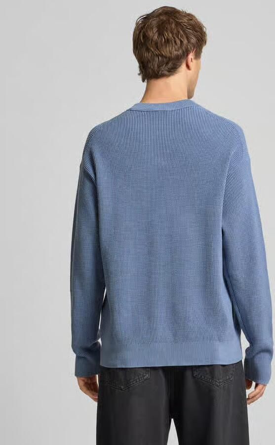 CALVIN KLEIN Heren Truien & Vesten Ls Ez Cotton Waffle Crewnk Swtr 9 Blauw - Foto 5