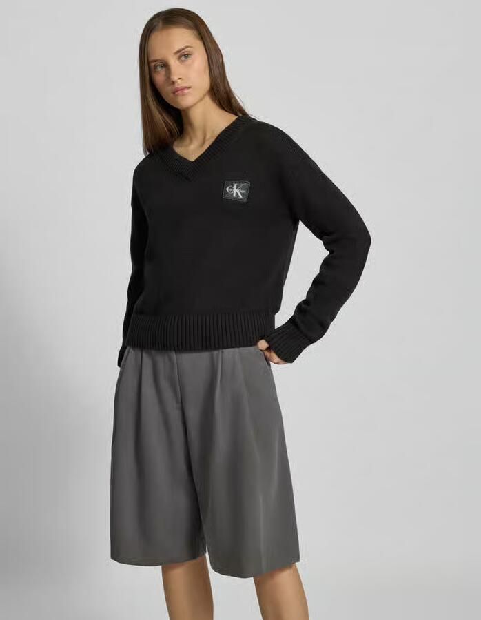 Calvin Klein Jeans Trui CK EMBRO BADGE V-NEC LV047D352G - Foto 2