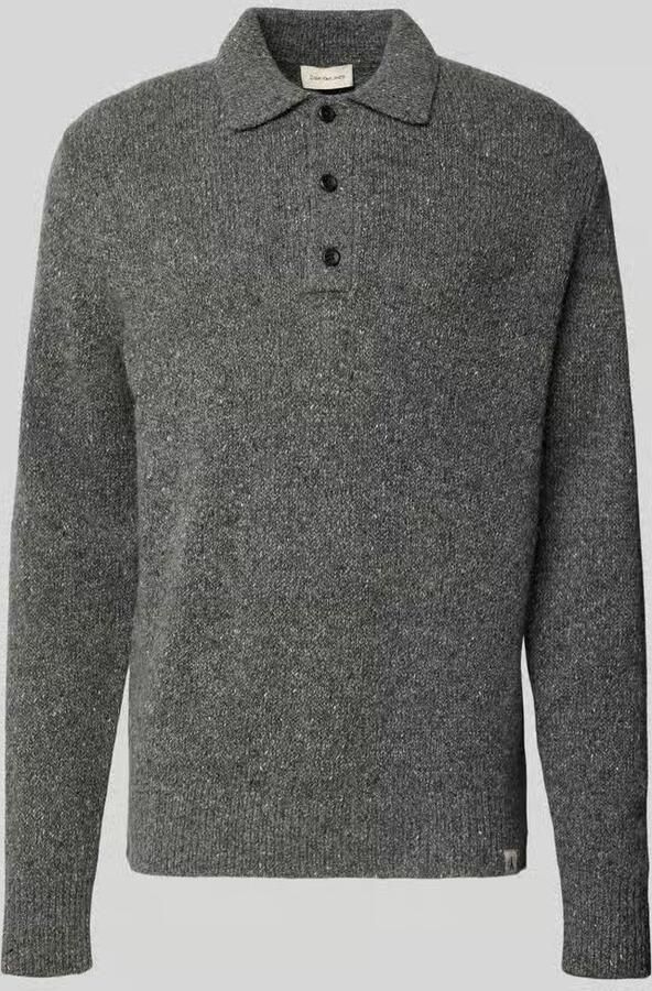 Calvin Klein Jeans Gebreide pullover van wolmix met polokraag