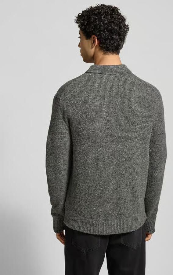 Calvin Klein Jeans Gebreide pullover van wolmix met polokraag - Foto 2