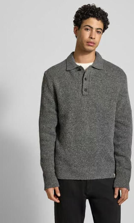Calvin Klein Jeans Gebreide pullover van wolmix met polokraag - Foto 3
