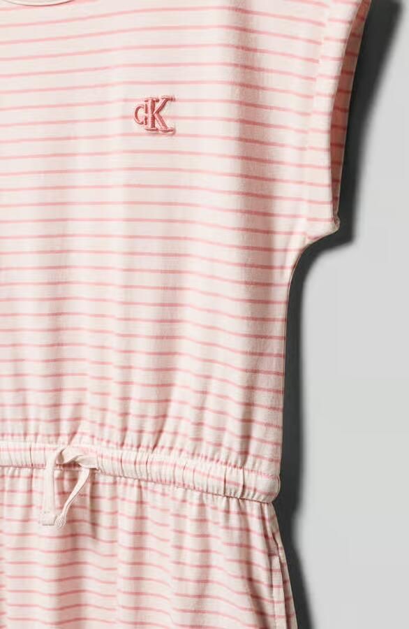Calvin Klein Jeans Getailleerde vrijetijdsjurk van katoenmix