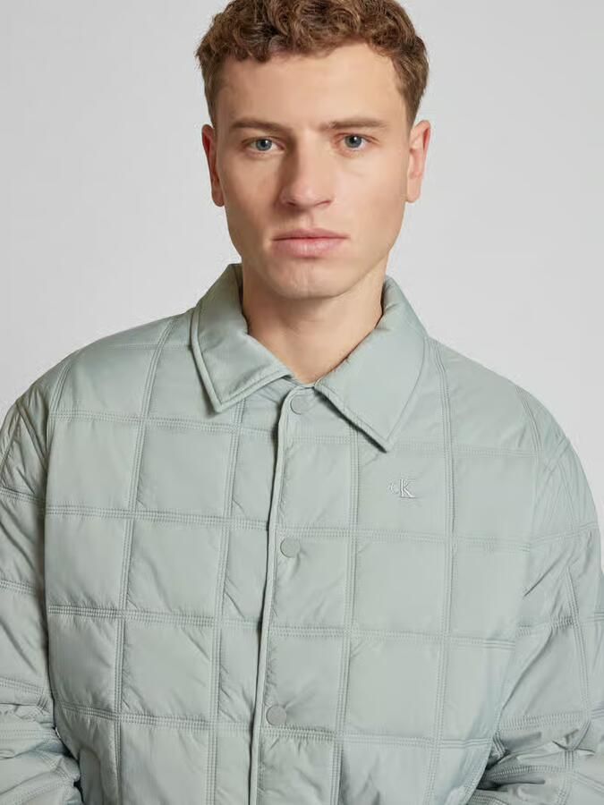 Calvin Klein Jeans Gewatteerd jack met drukknoopsluiting