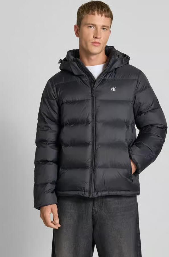 CALVIN KLEIN Heren Jassen Ls Nylon Zip Off Hood Down Purrfer Zwart - Foto 12
