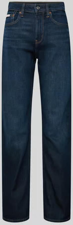 Calvin Klein Jeans High rise straight fit jeans met labeldetail - Foto 9