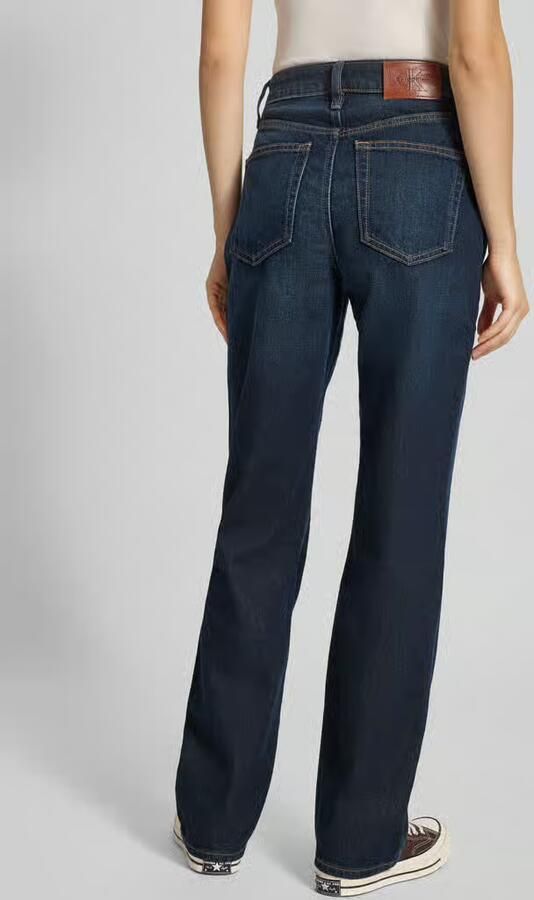 Calvin Klein Jeans High rise straight fit jeans met labeldetail - Foto 7