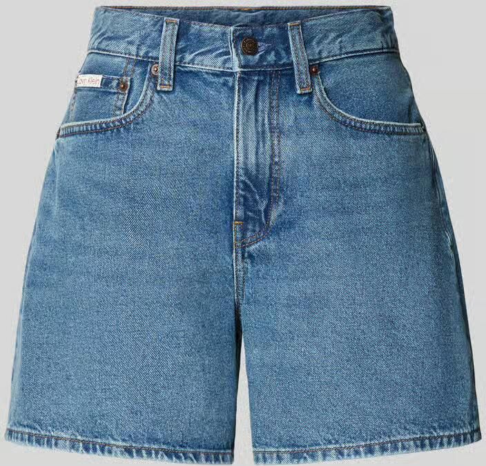 Calvin Klein Jeans High waist korte jeans met labeldetail