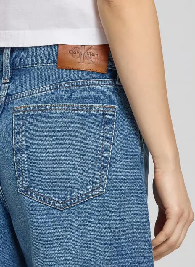 Calvin Klein Jeans High waist korte jeans met labeldetail - Foto 6