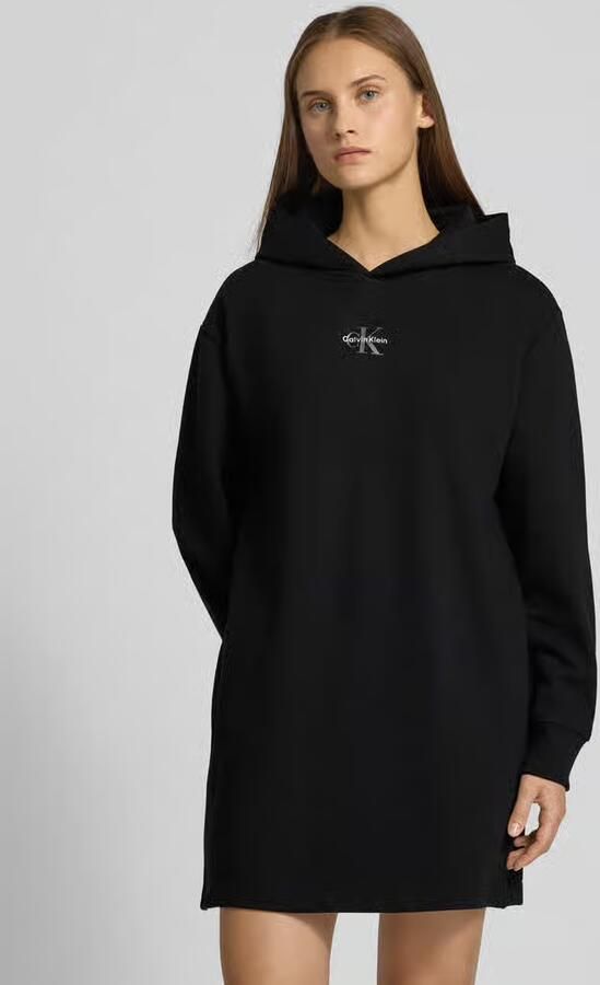 Calvin Klein Jeans Relaxed fit hoodiejurk met logostitching model 'Terry' - Foto 7