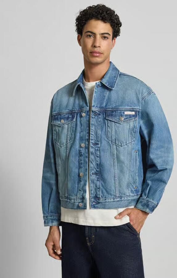 Calvin Klein Jeans Jeansjack met borstzakken en labeldetail - Foto 2