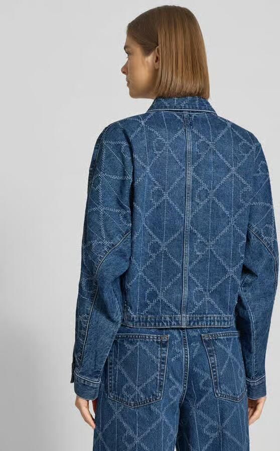 Calvin Klein Jeans Jeansjack met platte kraag en knoopsluiting