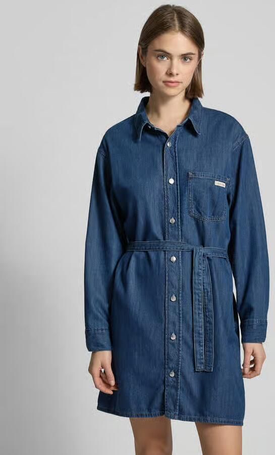 Calvin Klein Jeans jurk BELTED TENCEL DENIM SHIRT DRESS - Foto 5