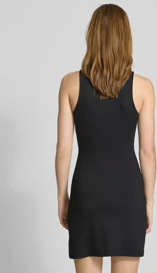 Calvin Klein Jeans Knielange jurk met opstaande kraag en labelstitching