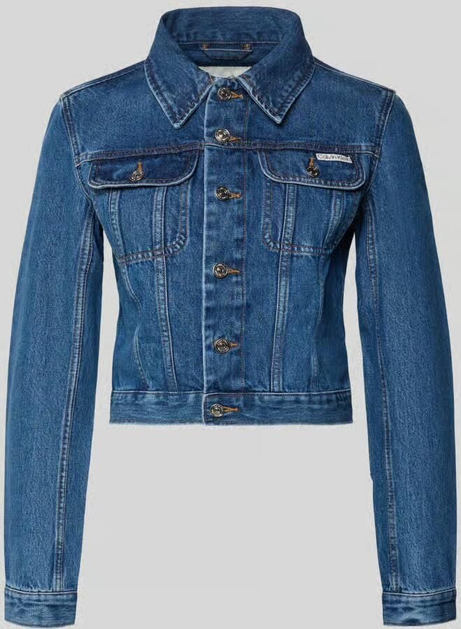 Calvin Klein Jeans Kort jeansjack met labeldetail