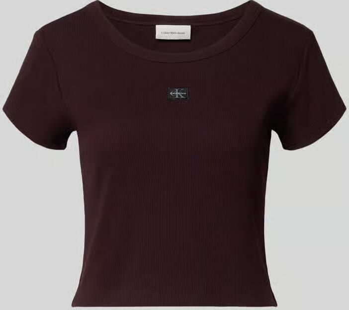 Calvin Klein Jeans Kort T-shirt met labeldetail