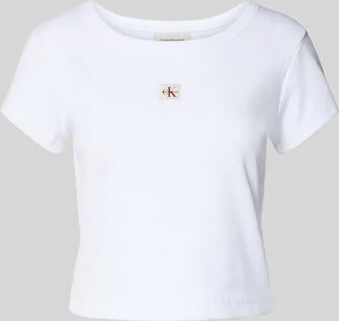 Calvin Klein Jeans Kort T-shirt met labeldetail